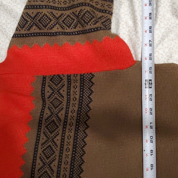 Obermeyer Vintage Brown Red Wool Blend Ski Sweater - Picture 4 of 9